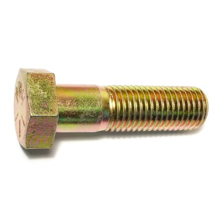 MIDWEST FASTENER Grade 8, 1"-8 Hex Head Cap Screw, Zinc Yellow Steel, 3-1/2 in L, 5 PK 00792